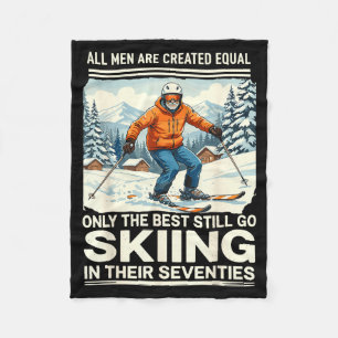 70-jähriger Mann Skishirt, Männer sind gleich gesc Fleecedecke