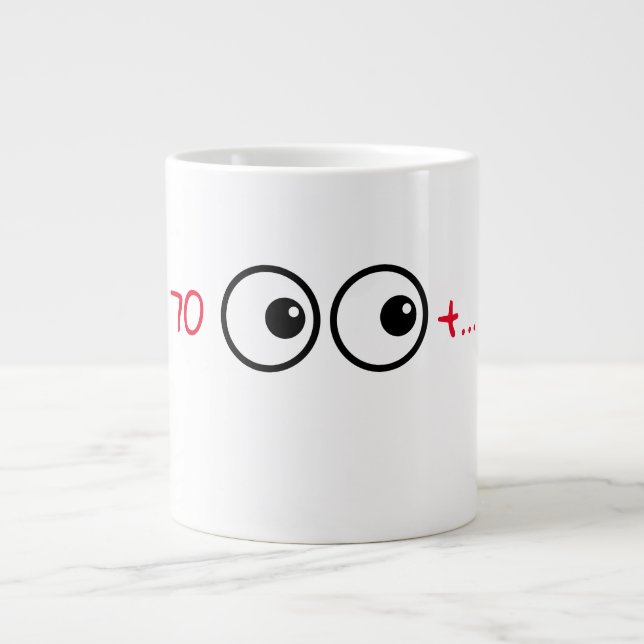 70+ Jumbo-Tasse (Vorderseite)