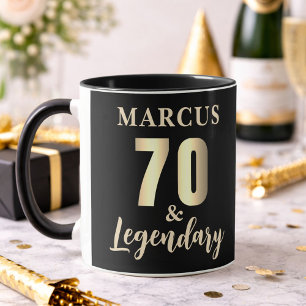 70 & Legendär Gold 70. Geburtstag  Tasse