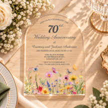 70. Platin-Wildblumen-Hochzeitsjubiläum