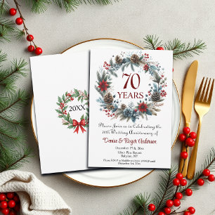 70. Platinum Hochzeitstag Winter Einladung