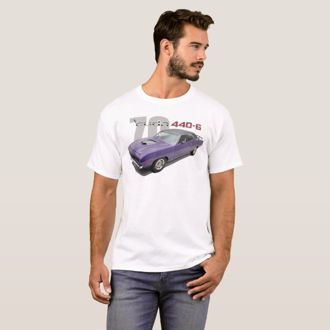'70 PLYMOUTH CUDA 440 SIX T-shirts de PAQUET (Devant entier)