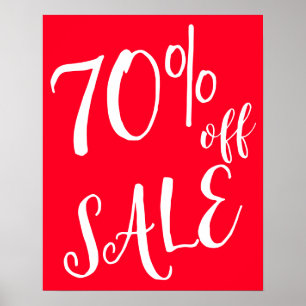 70% Rabatt auf das Handelsschild, Red Boutique Sal Poster
