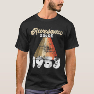 70. Retro-Geburtstag Männer Frauen Geboren 1953 T-Shirt