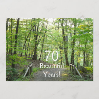 70 schöne Jahre! - Geburtstag+Waldbrücke Einladung