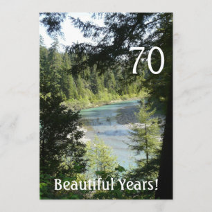 70 Schöne Jahre!-Geburtstag+Waldlandsee Einladung