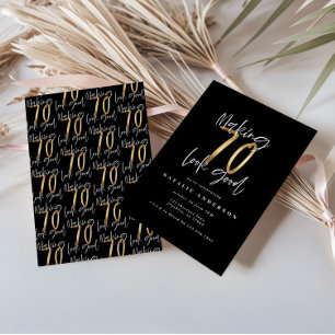 70 sehen gut aus wie Gold Geburtstagseinladung