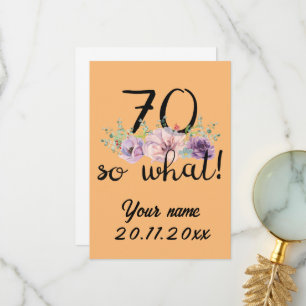 70 So was - Funny 70. Geburtstag Dankeskarte