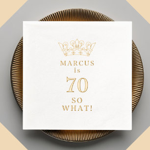 70 So, was Funny Laurel Wreath Crown 70. Geburtsta Servietten Mit Folie