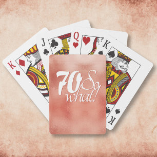 70 So, was Positive Script Rose Gold 70. Geburtsta Spielkarten