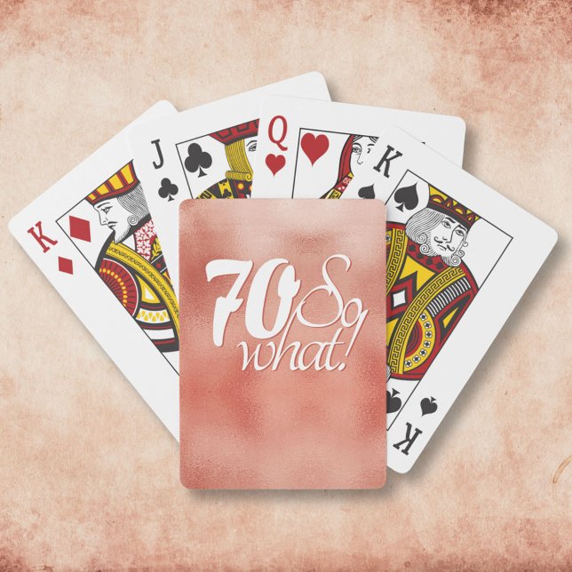 70 So, was Positive Script Rose Gold 70. Geburtsta Spielkarten (Von Creator hochgeladen)
