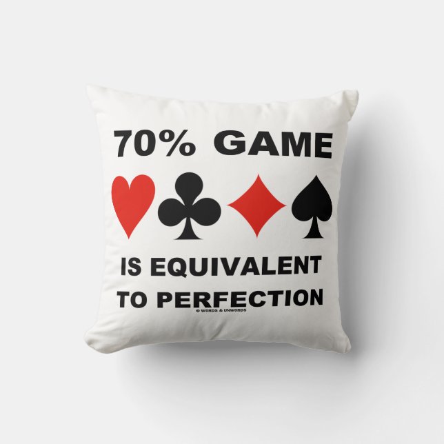 70% Spiel entspricht Perfection Bridge Spaß Kissen (Vorderseite)