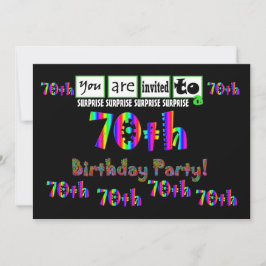 70. ÜBERRASCHUNG Geburtstagsvorlage Einladung