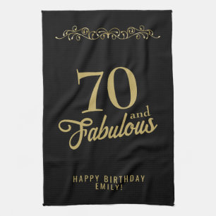 70 und fabelhafte Elegant Ornament 70. Geburtstag Geschirrtuch