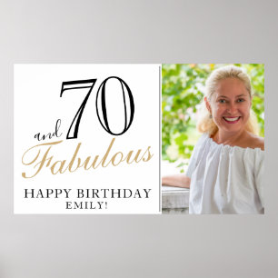 70 und fabelhaftes Elegant 70. Geburtstag Foto Poster