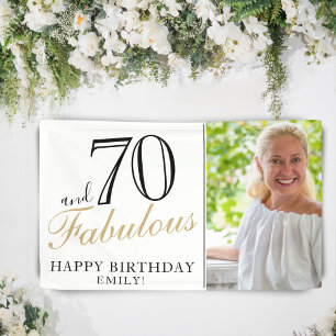 70 und fabulous Elegant 70. Geburtstag Foto Banner