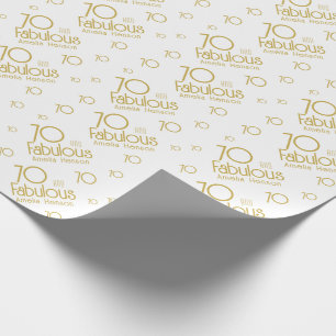 70 und Fabulous Modern 70. Geburtstag Geschenkpapier