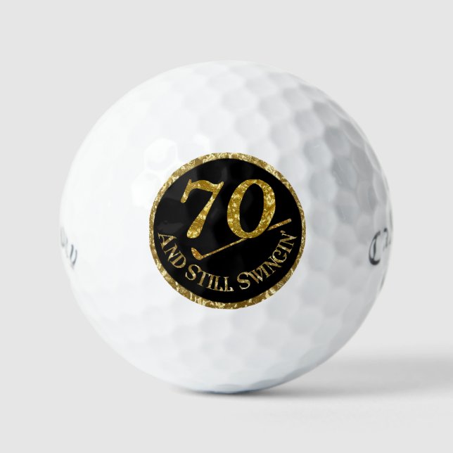 70 und immer noch Swingin'Golf Balls Golfball (Vorderseite)