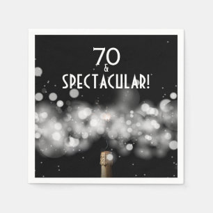 70 und spektakuläres Champagner Party Napkins Serviette