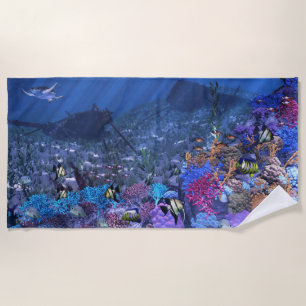 70"x35" Badetuch mit "Watery Erholung"-Image