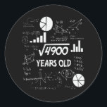70 Years Old Bday Math Teacher 70th Birthday Gift Runder Aufkleber<br><div class="desc">Birthday Design For anyone who's horoscope say difficult & Stubborn But totally worth.Wear it with pride at work,  school gym perfect to pair with shorts,  leggings or jeans for a casual yet trendy Look</div>