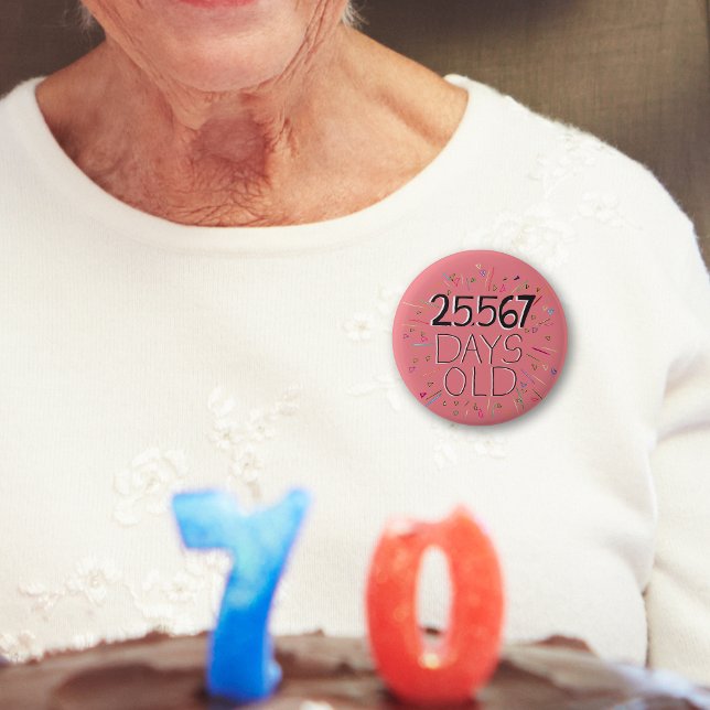 70e anniversaire âge de badge en jours (Créateur téléchargé)