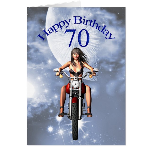 70e anniversaire avec une fille de motards (Devant)