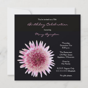 70e anniversaire de fête Invitation Gorgeous Gerbe