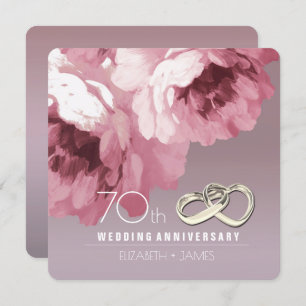 70e anniversaire du Mariage Invitations