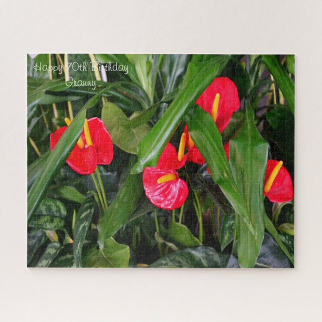 70e anniversaire grand-mère. Jigsaw Puzzle (Horizontal)