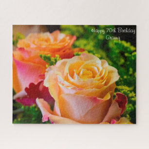 70e anniversaire grand-mère. Jigsaw Puzzle