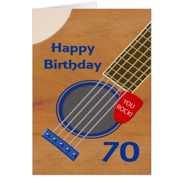 70e anniversaire Guitare Joueur Anniversaire (Devant)