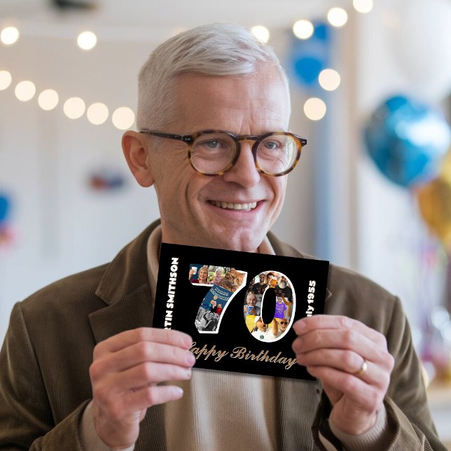 70e anniversaire homme Carte photo de 70 ans (Créateur téléchargé)