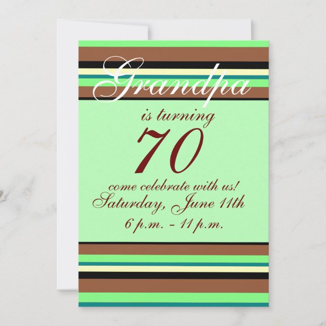 70e anniversaire Invitation (Devant)