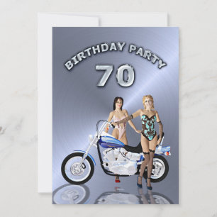 70e anniversaire Invitation à moto