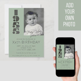 70e anniversaire Invitation avec année photo 1955