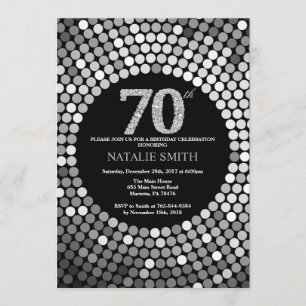 70e anniversaire Invitation Parties scintillant no