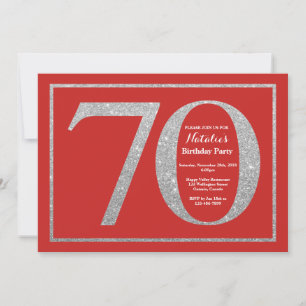 70e anniversaire Invitation Parties scintillant ro