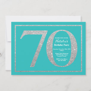 70e anniversaire Invitation Parties scintillant Tu
