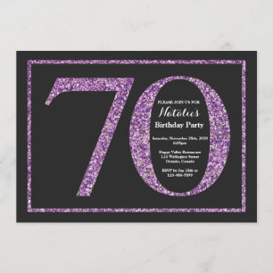70e anniversaire Invitation Parties scintillant vi