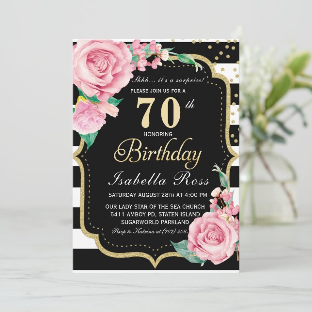 70e anniversaire Invitations surprise (Debout devant)