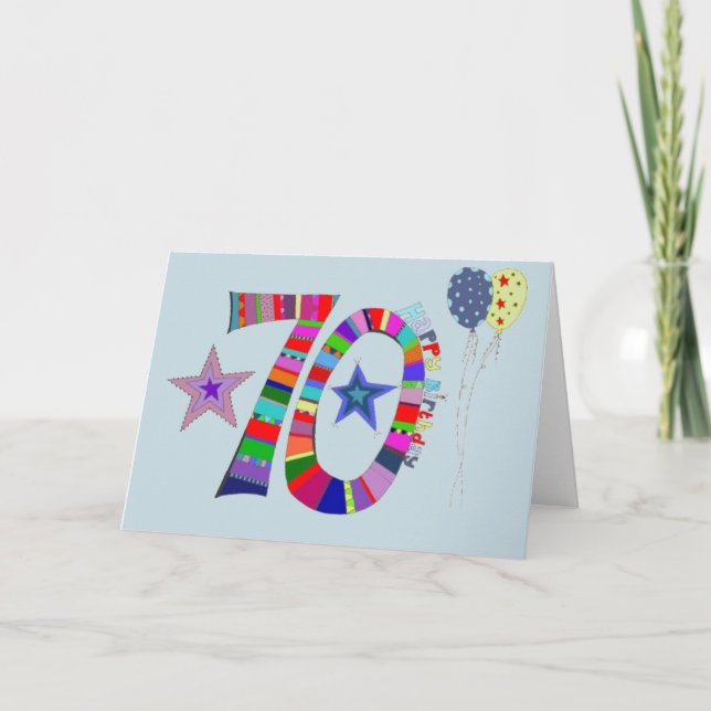 70e anniversaire Joyeux 70e anniversaire Carte (Devant)