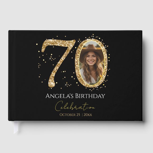 70e anniversaire livre d'or Foil Guestbook (Recto)