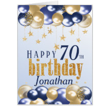 70e anniversaire Marine Parties scintillant d'or s