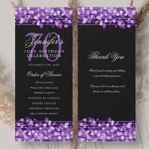 70e Anniversaire Programme Purple avec Merci