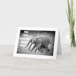 **70e ANNIVERSAIRE** SOUHAITEZ MA ***TWIN*** Carte