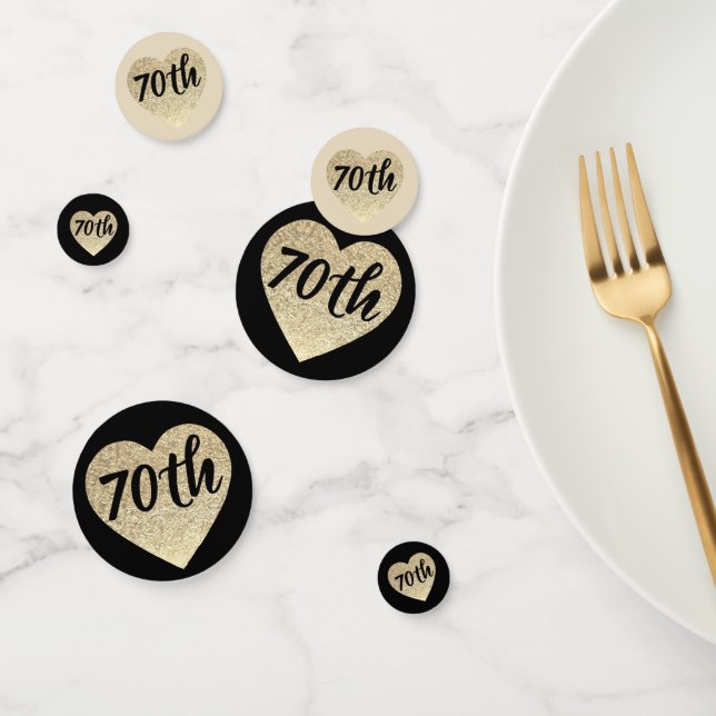 70e anniversaire table confetti (Groupe)