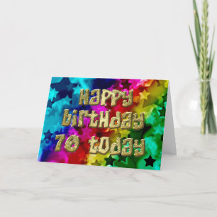 70e carte d'anniversaire Bright stars