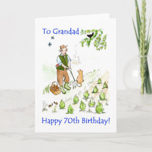 70e carte d'anniversaire pour un grand-père