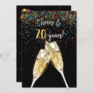 70e fête d'anniversaire Invitation